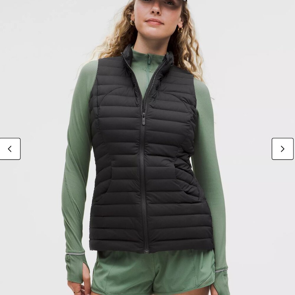 Lululemon Black Down Vest (Size 4)
